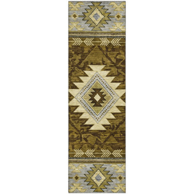 Premium Machine Washable Lubbers AMF1754 Tribal Rug