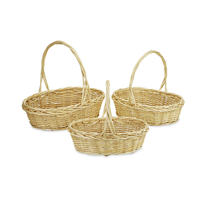 Ensemble de 3 paniers en osier Low Up