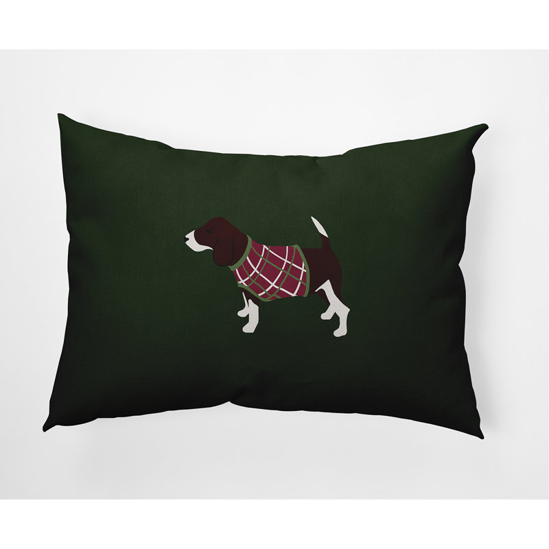 Coussin intérieur / extérieur Holiday Cheer, Vert foncé profond
