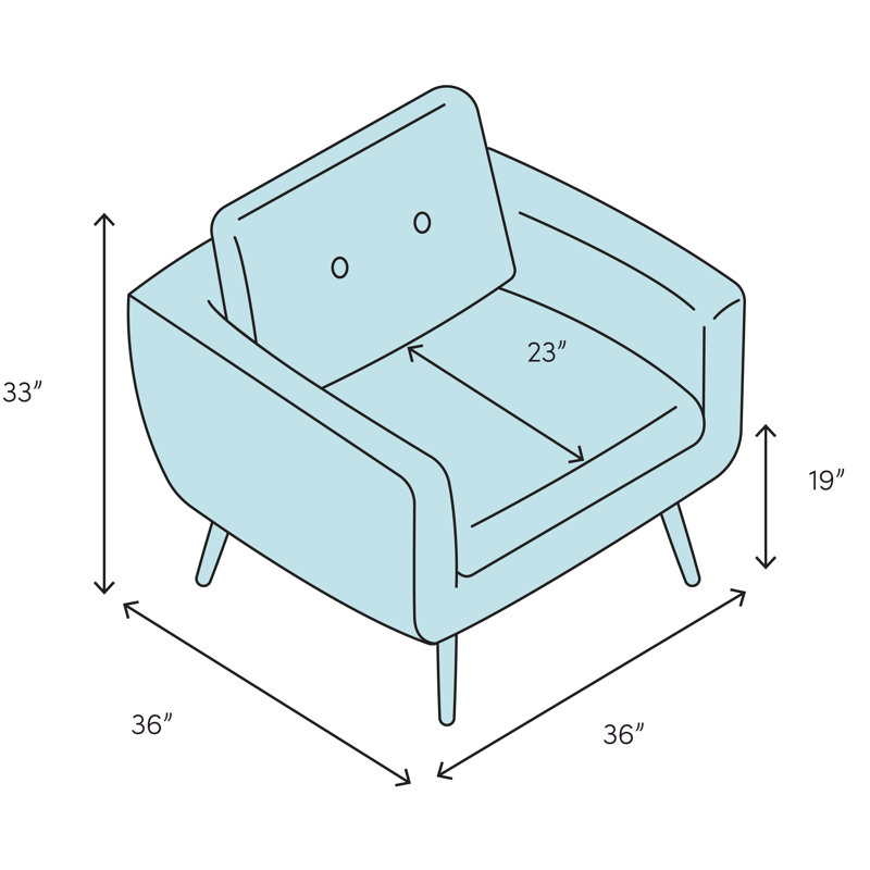 Fauteuil club capitonné Dannie, Cuir véritable bleu marine Counterbalance