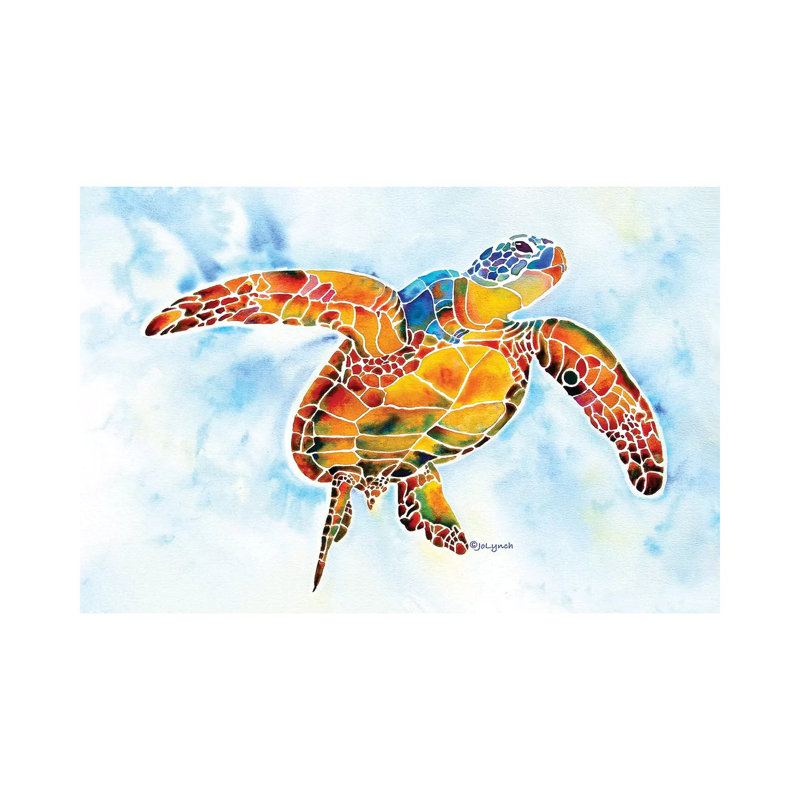 Sea Turtle I - Gentle Giant by Jo Lynch - Wrapped Canvas Gallery-Wrapped Canvas Giclée, 20.32cm H x 30.48cm W