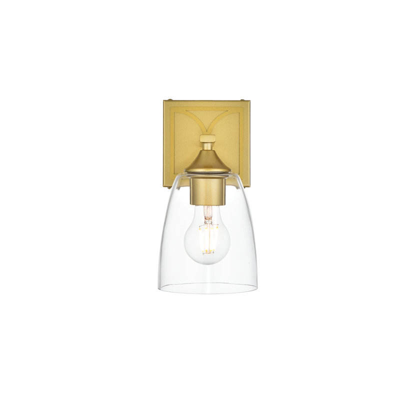 Parthenon Dimmable Vanity Light, Brass, 10" H x 15" W x 15" D, 2 Lights