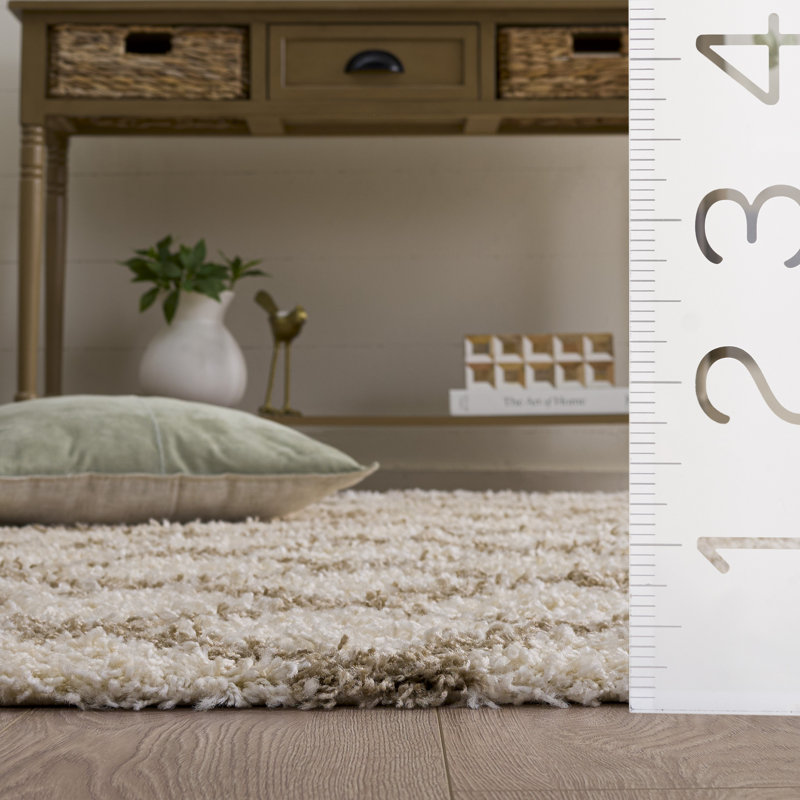 Lapidge Geometric Ivory Area Rug, Runner 2'3" x 8'