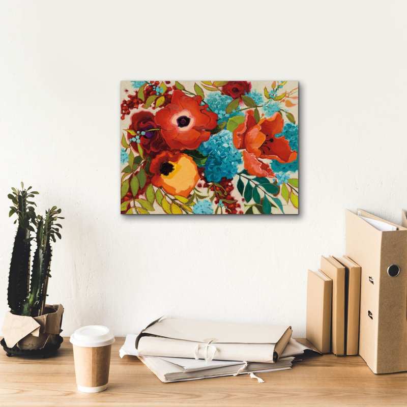«Color Party» par Shirley Novak, art mural sur toile, H 12 po x l 16 po x P 0,75 po