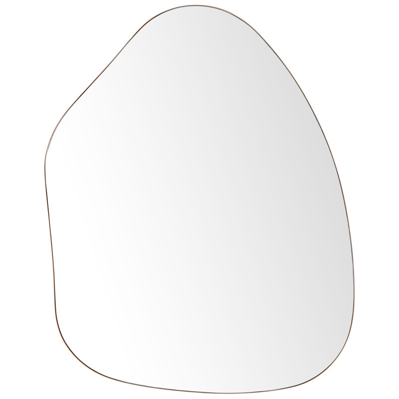 Ocko Metal Wavy Wall Mirror, Gold