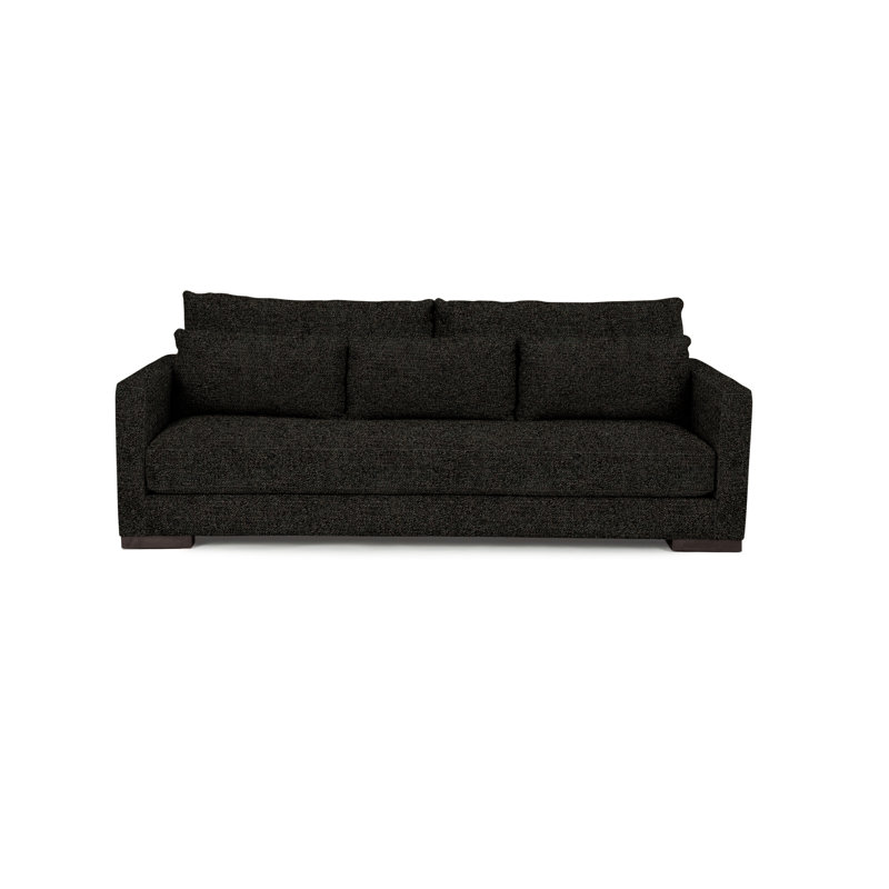 Leon Sofa, Wenge, Black Bear Polyester