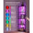 5-Tier Corner Bookcase with LED Lights-1296268513