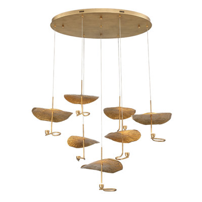 Lustre 7 lumières Lagatto en bronze