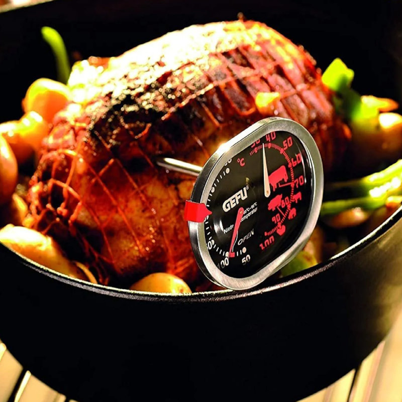 Gefu Stainless Steel Roasting and Oven Thermometer - Silver