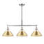 Luminaire suspendu linéaire à 3 lumières pour îlot de cuisine Weatherford-970020812-970020803