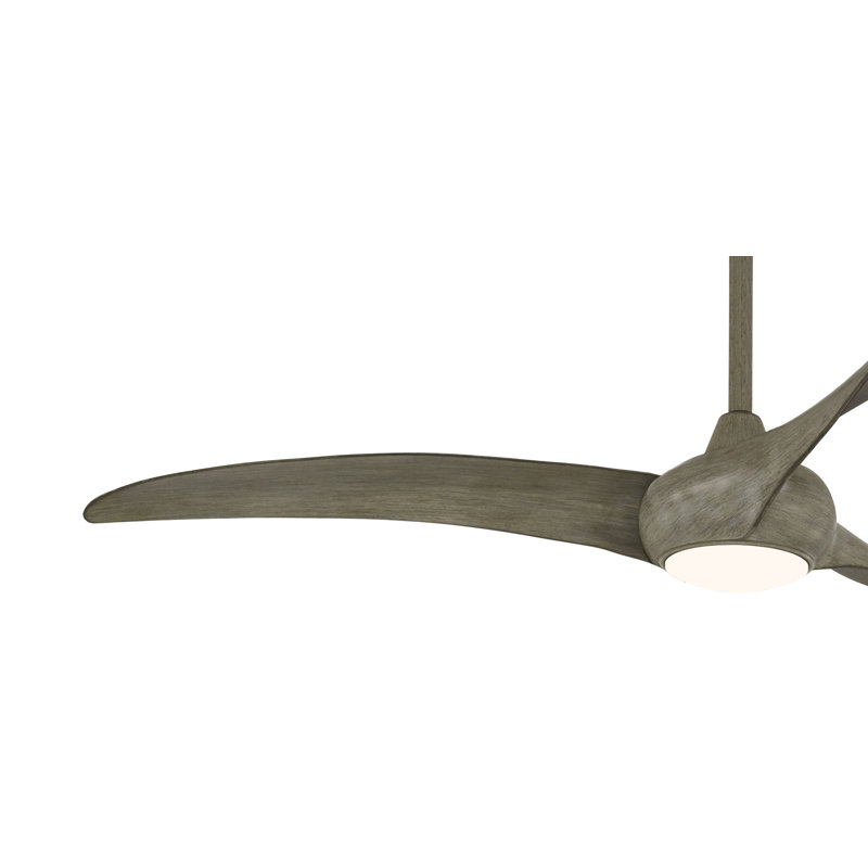 65" Driftwood Finish Ceiling Fan with LED Light and Remote