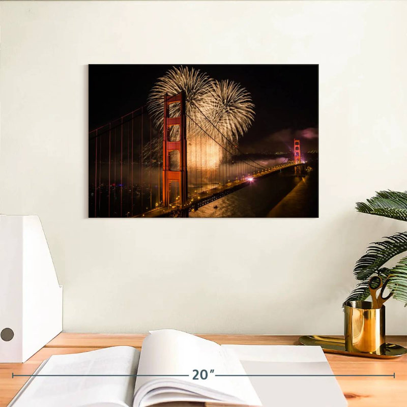 Célébration du pont Lilie Golden Gate, H 8 po x l 12 po
