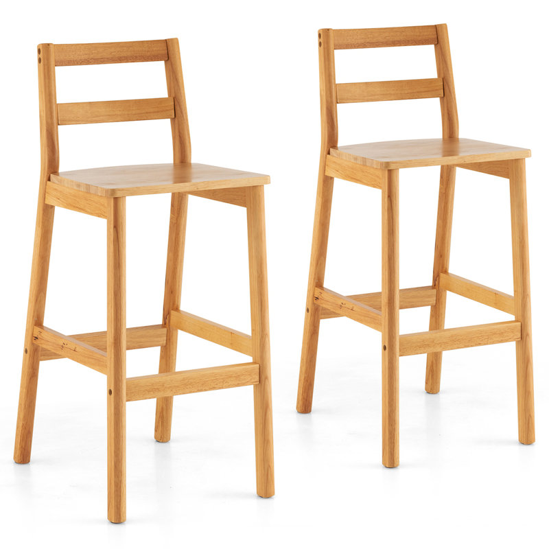 Counter Stool with Solid Wood Frame