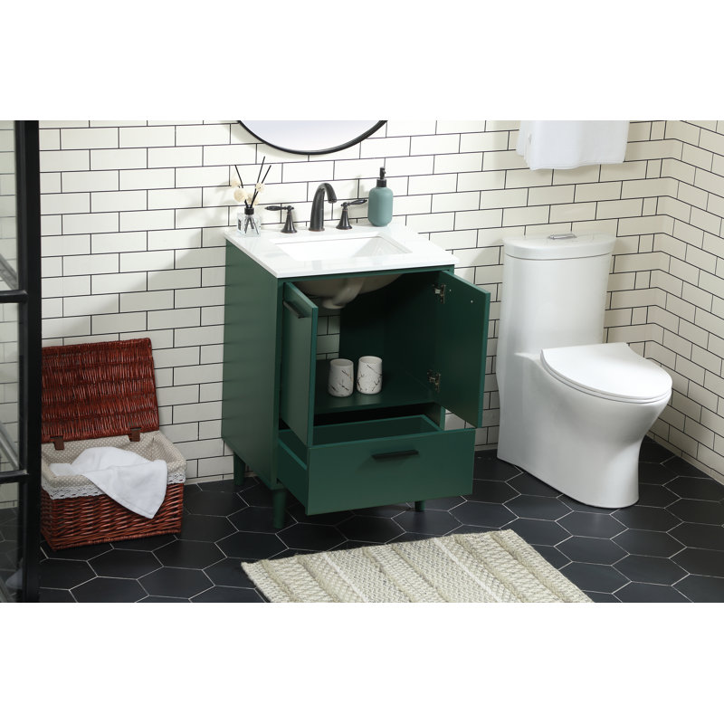 Ensemble de meuble-lavabo simple 24 po Baldwin, Vert