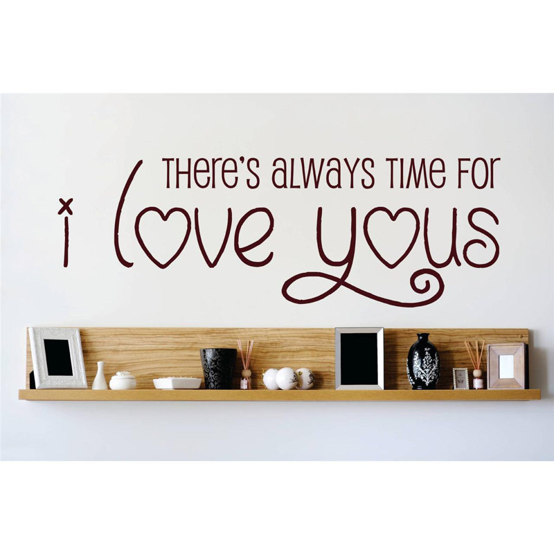 Décalcomanie murale "always on i love" yous, H 6 po x l 20 po x P 0,16 po, Brun