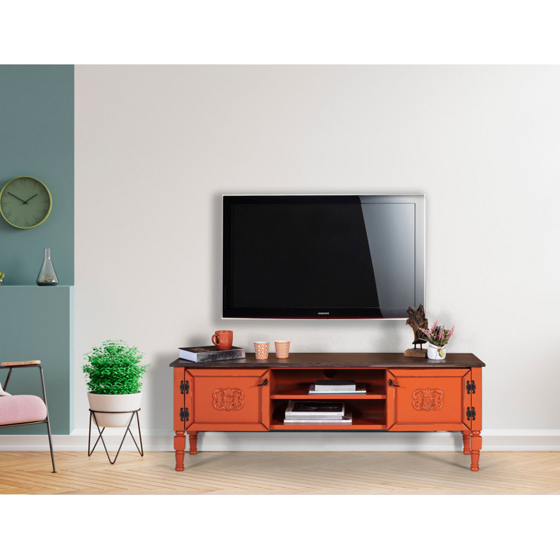 Keikei Unfinished TV Stand, Orange
