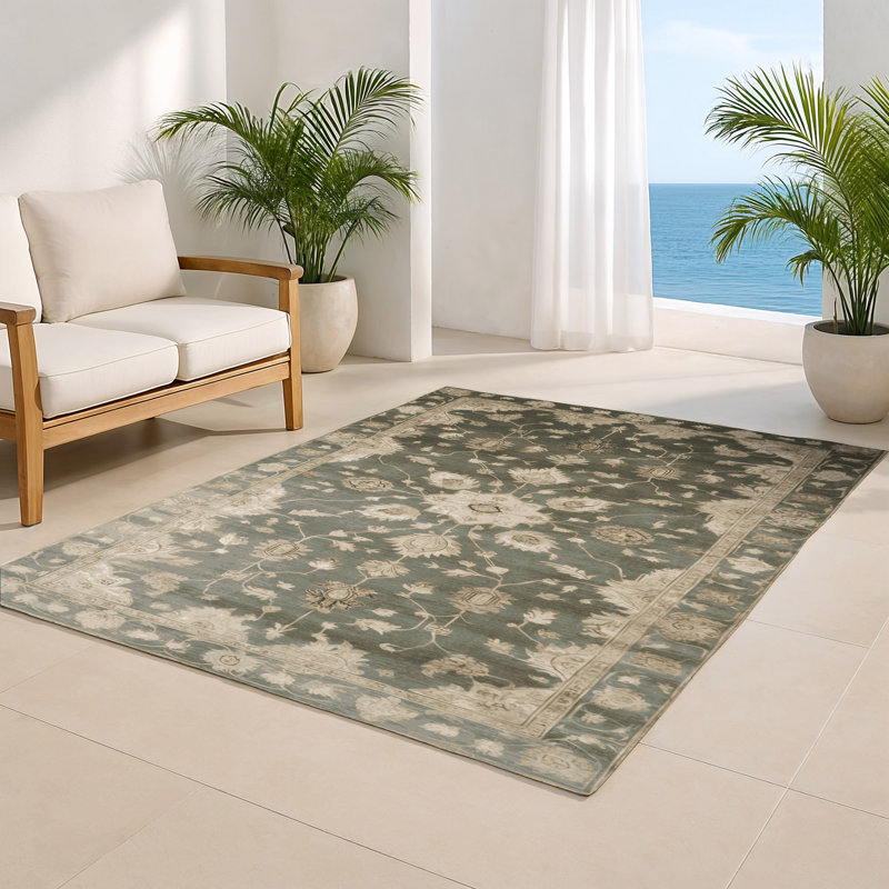 Tapis intérieur et extérieur brun Overdyed, Rectangulaire 2 pi x 3 pi