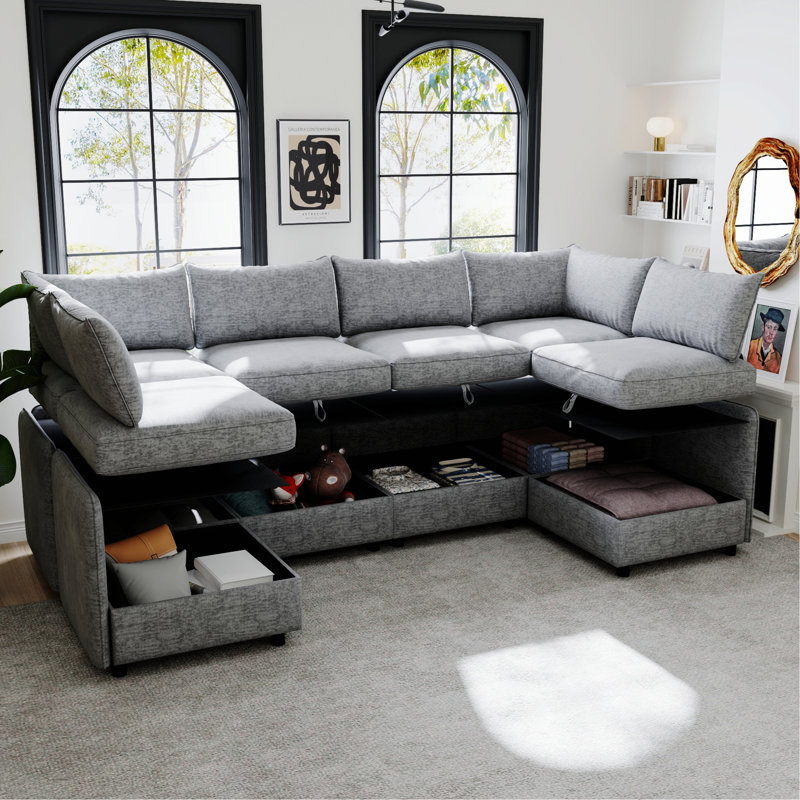 Causeuse pour petits espaces et salon, Chenille gris