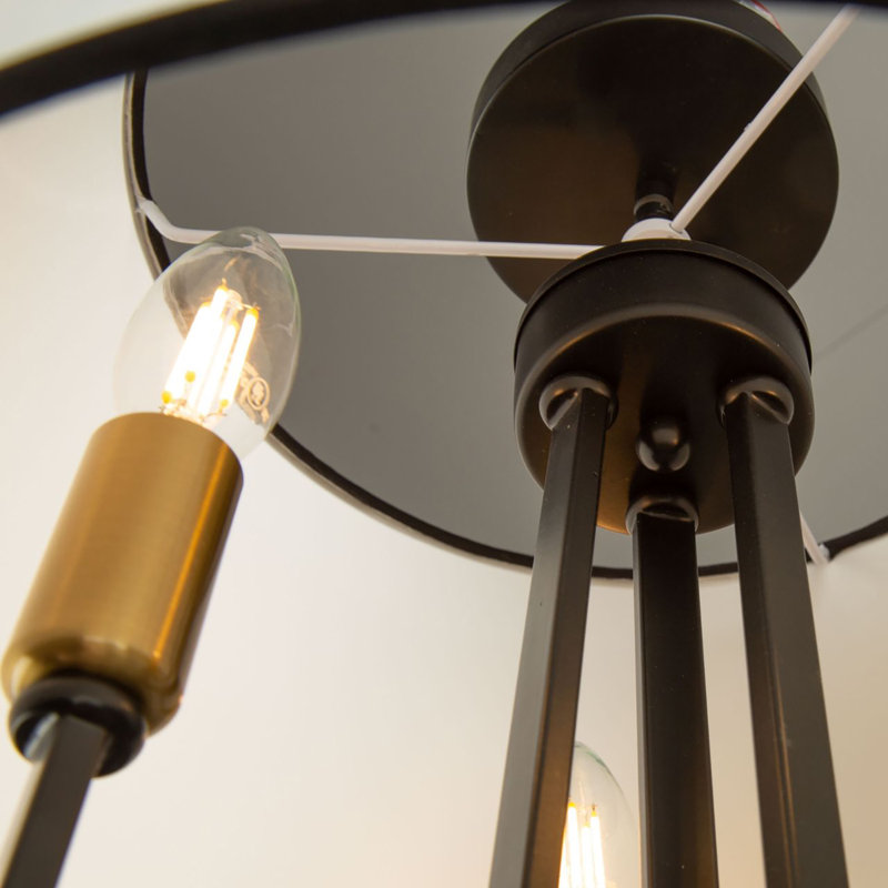 Plafonnier semi-encastré 3 lumières l 15,7 po