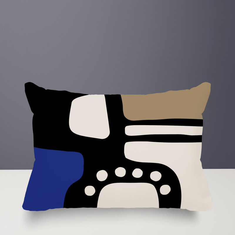 Coussin lombaire réversible intérieur / extérieur Sofi Minimalist, H 14 po x l 20 po, Marine