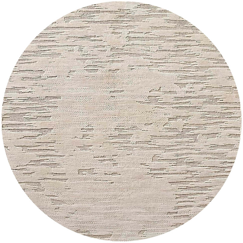 Tapis 100% moderne lavable à la machine Midcentury, Rond 6 pi