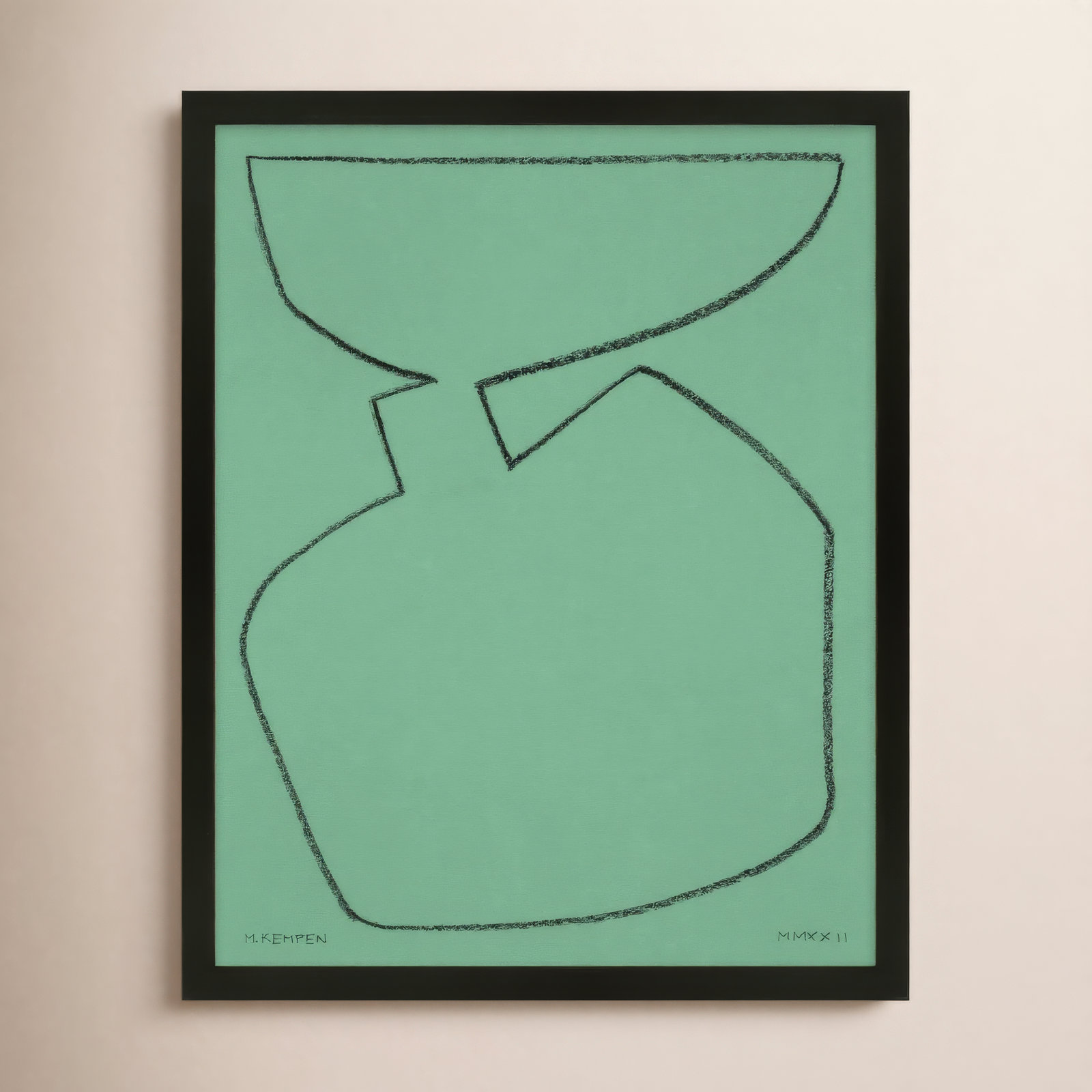 Freya "Sage 2" Print, Black Framed, 16" W x 20" H