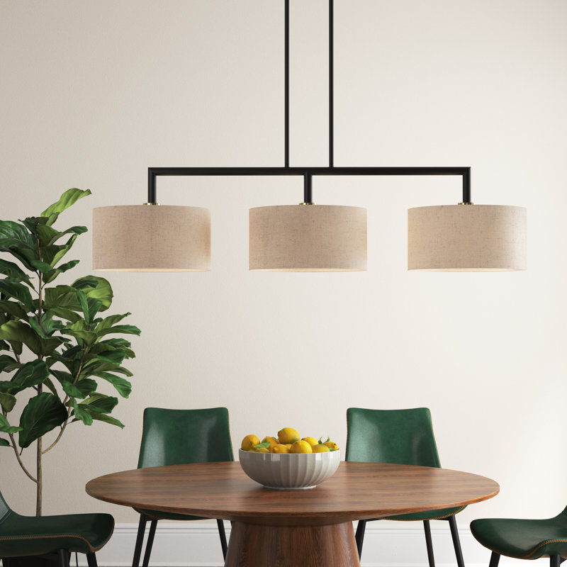 Konur 3-Light Linear Kitchen Island Pendant , English Bronze