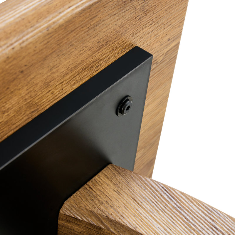 Table basse carrée avec motif d'autocollant grain de bois - 23,6 * 23,6 * 21,3 pouces, et construction, détails décoratifs dorés, surface facile à nettoyer, bords sécuritaires, utilisation polyvalente, 3 couleurs au choix
