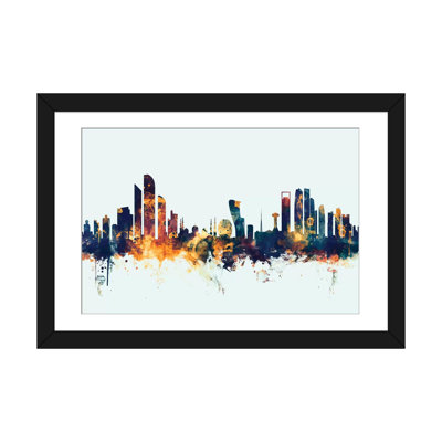 " Abu Dhabi, UAE On Blue " by Michael Tompsett