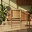 Ensemble de chaises de salle à manger en bois massif l 19,7 po x P 22,5 po x H 33,5 po Moon River