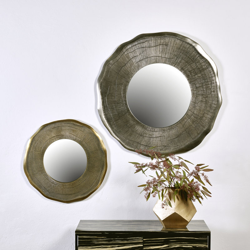 Siddharta Metal Wall Mirror, 60.5 cm H x 60.5 cm W, Bronze
