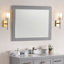 Bernharda l 46 po x H 32 po Miroir de salle de bain rectangulaire à montage en surface moderne et contemporain gris Empire-1211265043-1211265042