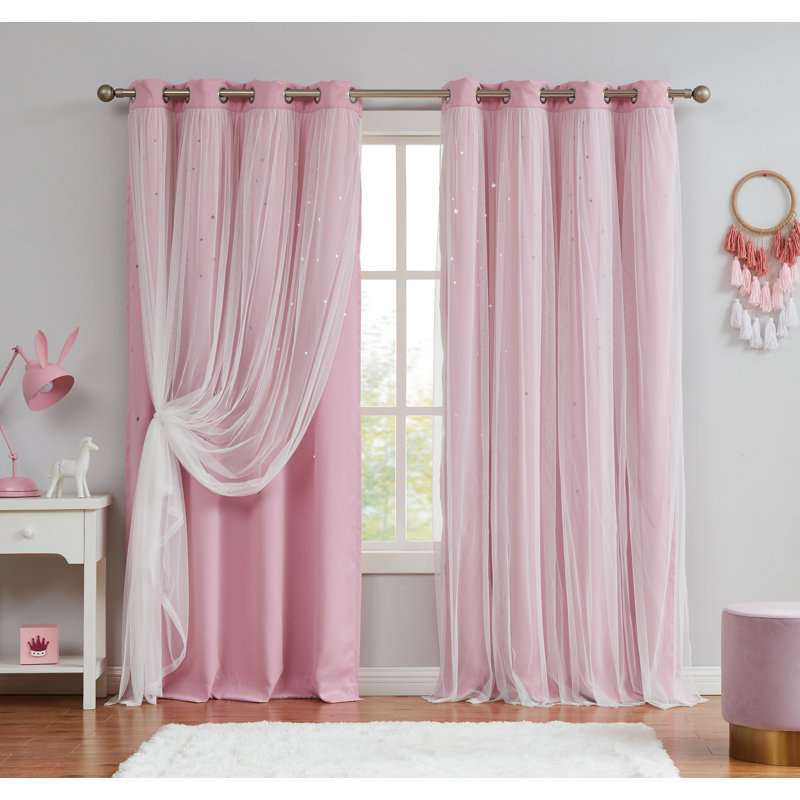 Room Darkening Curtain Pair, 50" W x 84" L, Navy
