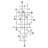 Silver Metal Abstract Wall Decor with Crystal Embellishments 20" x 1" x 42"