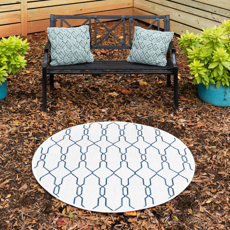 Eckart Geometric Indoor / Outdoor Rug, Rectangle 8' x 11'4"