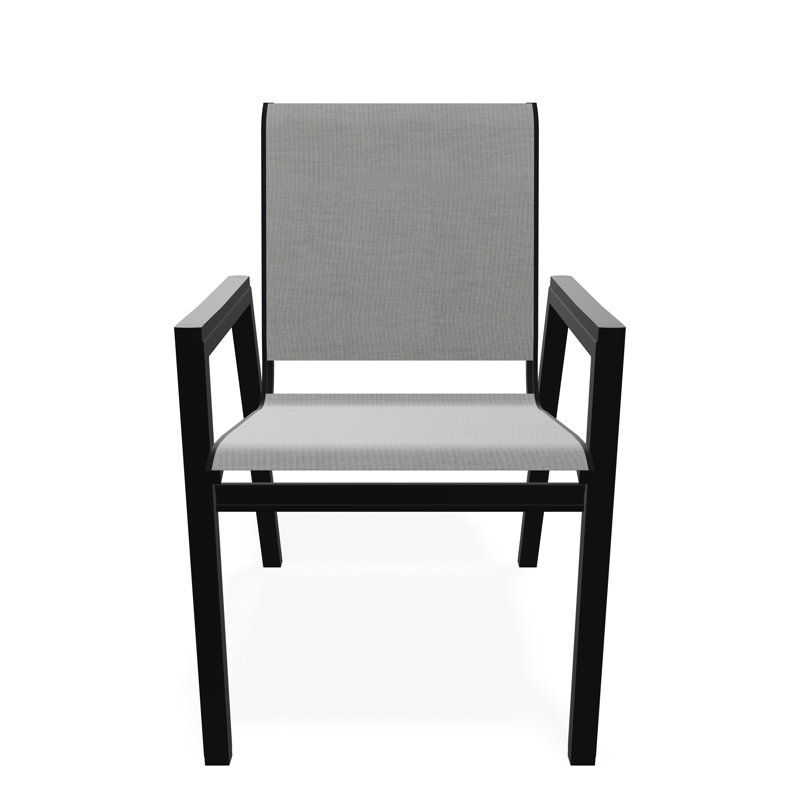 Bazza Outdoor Dining Chair, Black, Alloy Sunbrella®