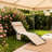 Outdoor Reclining Camping Tanning Chair, Padded Folding Chaise Lounge Chair