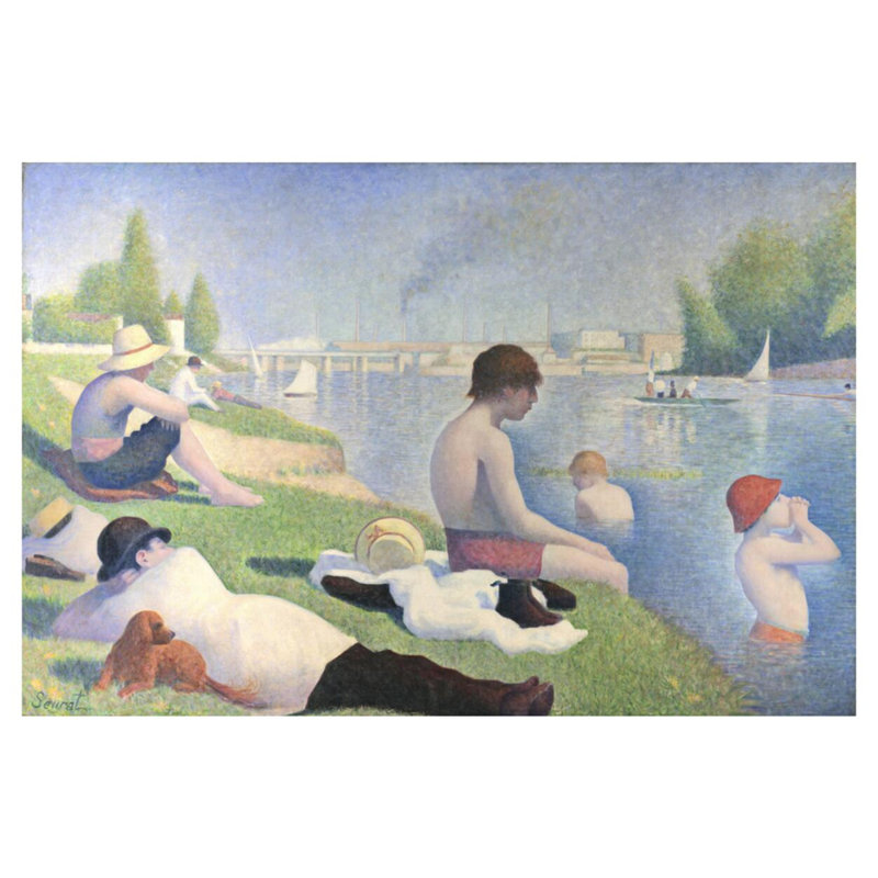 «Bathers at Asnières» par Georges Seurat - Estampe numérique, H 32 po x l 40 po