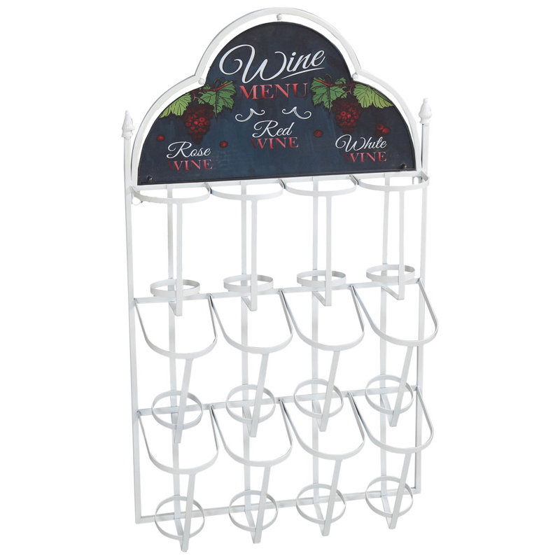 Vallette Wall Mounted Wine Bottle Rack White