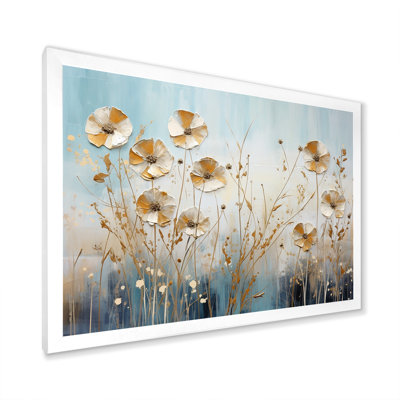 Beige Wildflowers Breeze III sur toile