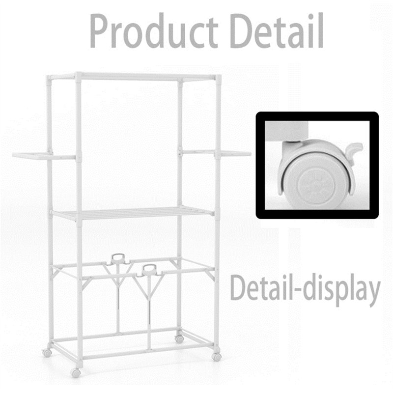 Furiani Adjustable Rolling Clothing Rack
