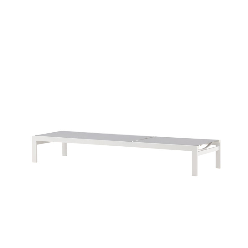 Fen 195 cm Long Reclining Single Chaise, White