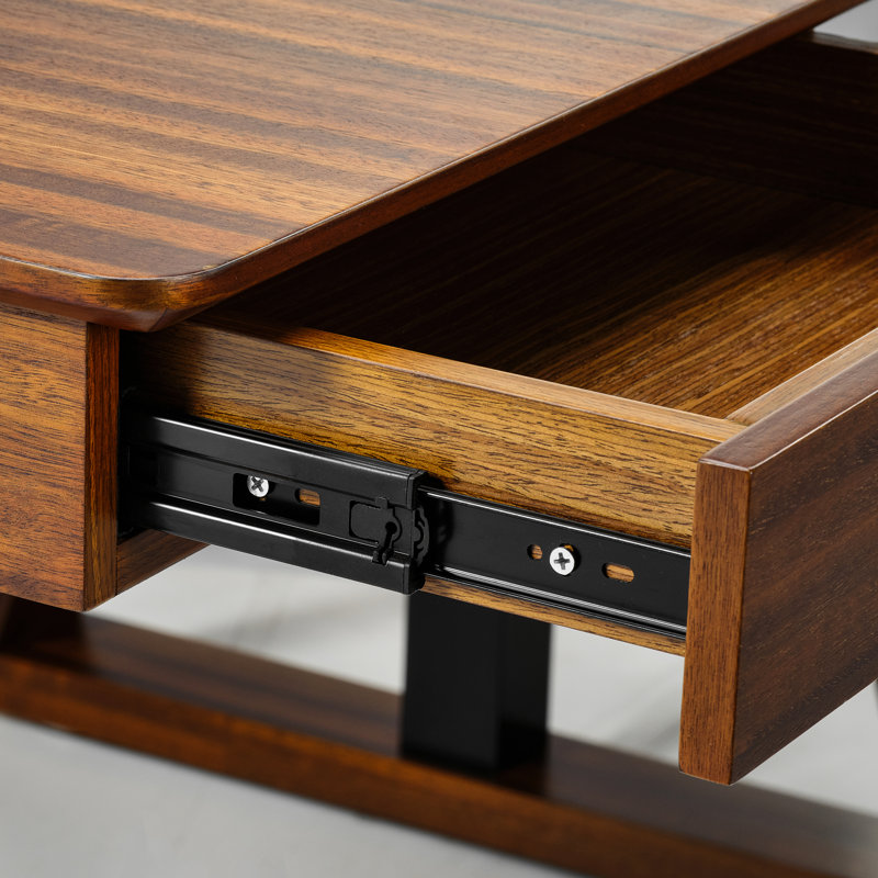 Rachele 63'' L-shaped Standing Desk with Riser, Right Hand Return