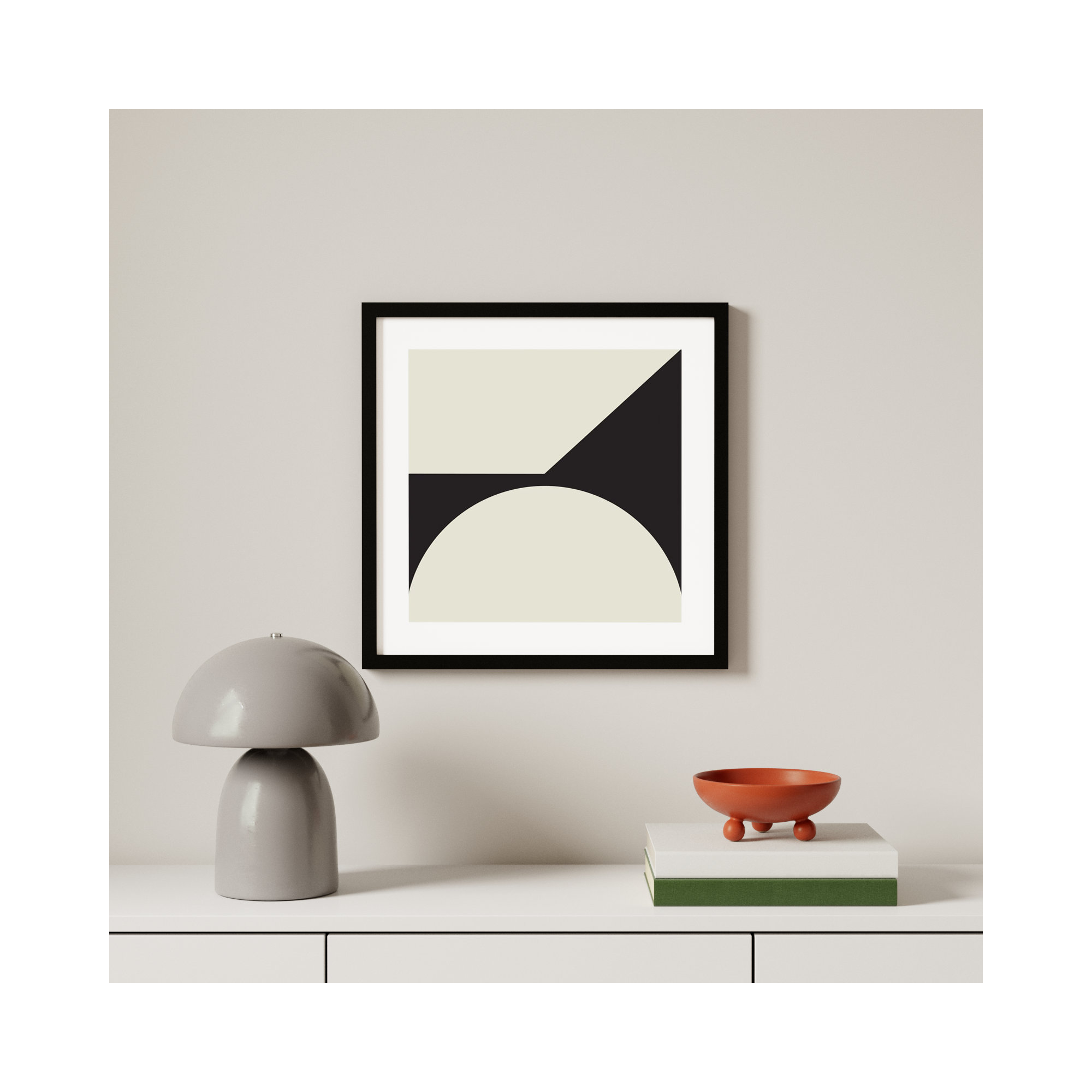 Minimal Max Mod I by The Creative Bunch Studio, Black Framed, 21.25" H x 21.25" W x 0.8" D