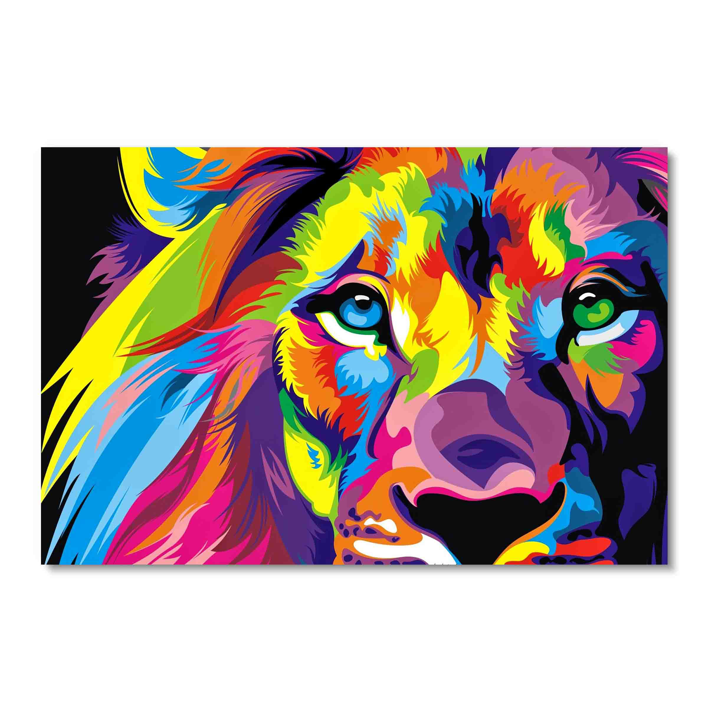 Abstract Art Canvas Poster Colorful Animal Picture Print Wall Home Decor  Dog Cat | eBay