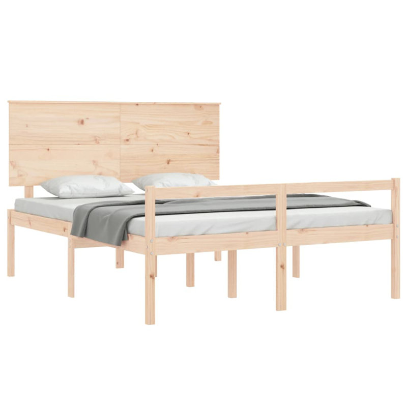 Bed Frame with Headboard, European Kingsize (160 x 200cm)