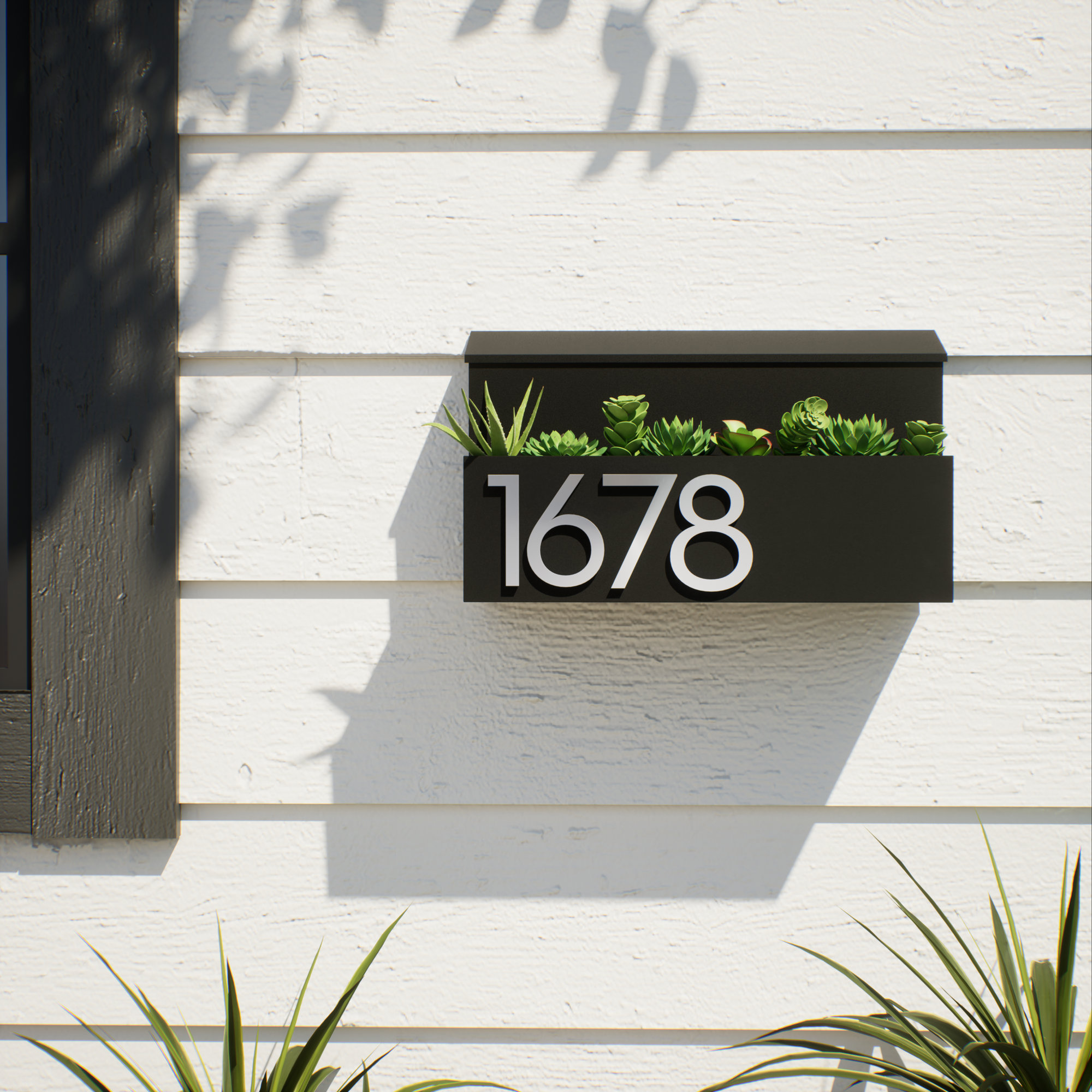 The Garden Wall Mounted Steel Mailbox, Yes, Brass, White