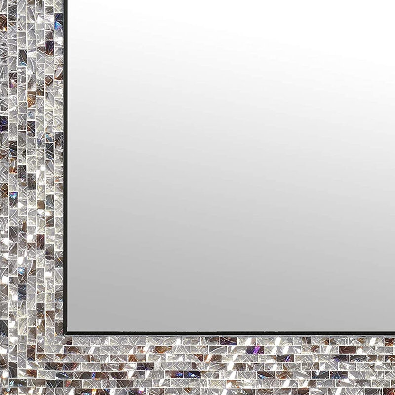 Miroir mural Maffra, H 30 po x l 24 po, Argent
