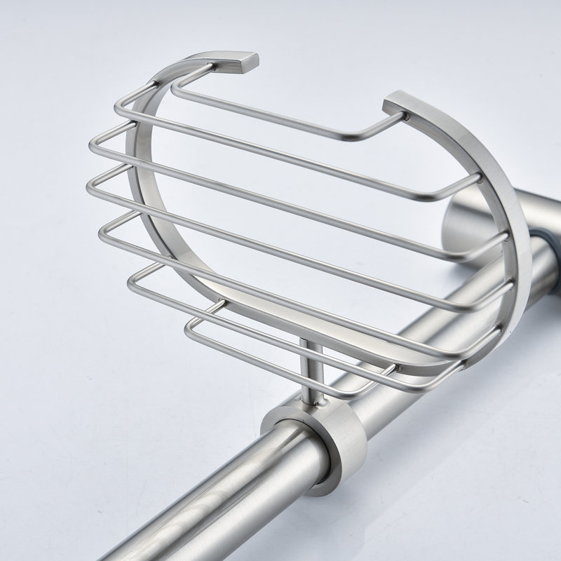 Brushed Nickel Shower System With 5 Spray Patterns And Handheld - 8" Rain Head Ergonomic Design