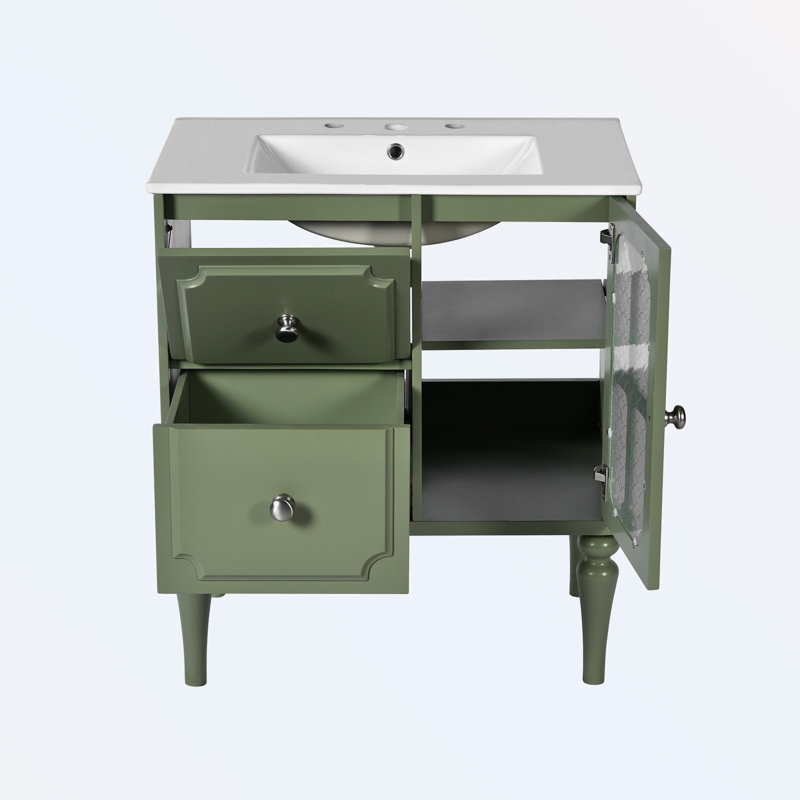 Ensemble de meuble-lavabo avec lavabo en céramique